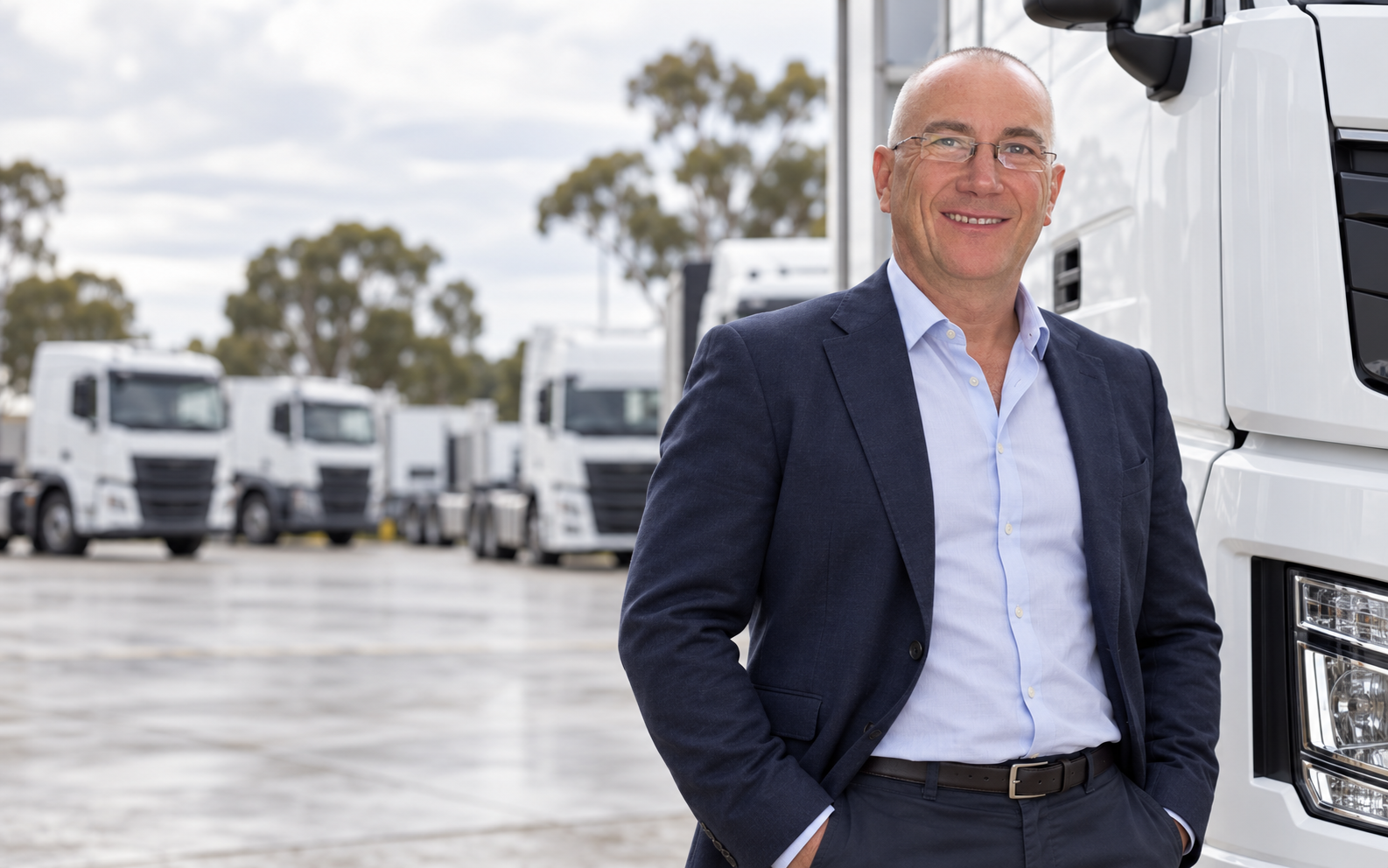Boris Cherny at the Cherny Auto Group commercial vehicle yard