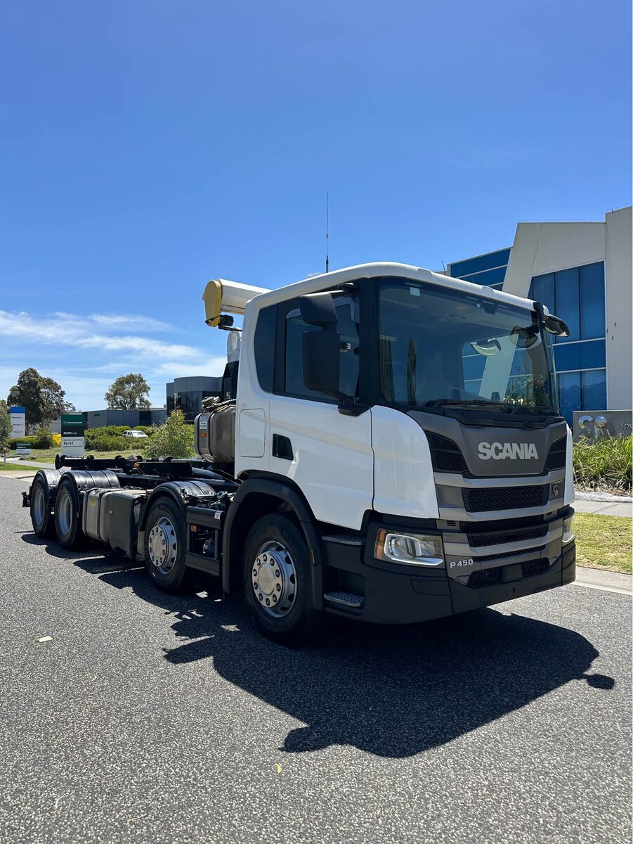 2021 Scania p450 8×4 hooklift hiab 26t
